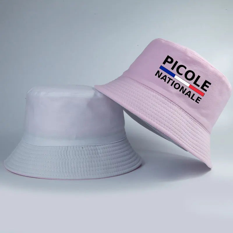 Summer Picole Nationale Bob Man Reversible Bucket Hat Women Cotton Fisherman Cap Unisex Outdoor Sport Sun Activities Panama