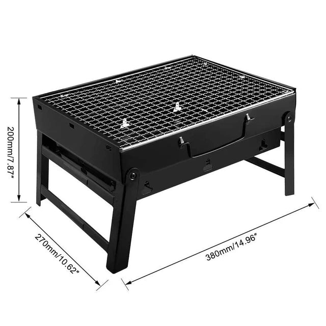 Portable BBQ Charcoal Grill Outdoor Cooking Camping Picnic Beach Barbecue shelves