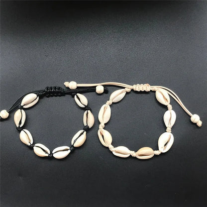 Bohemian Trendy Artificial Seashell Handmade Bracelet For Women Shell Bracelets Beaded Strand Bracelet Charm Jewelry Gift