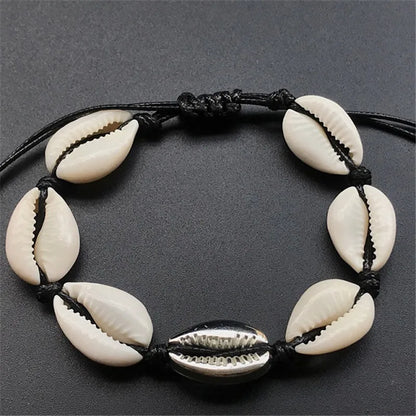 Bohemian Trendy Artificial Seashell Handmade Bracelet For Women Shell Bracelets Beaded Strand Bracelet Charm Jewelry Gift