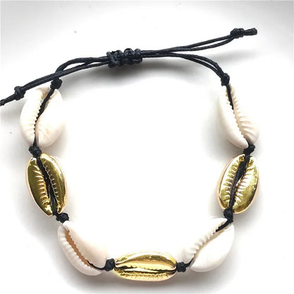 Bohemian Trendy Artificial Seashell Handmade Bracelet For Women Shell Bracelets Beaded Strand Bracelet Charm Jewelry Gift