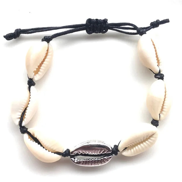 Bohemian Trendy Artificial Seashell Handmade Bracelet For Women Shell Bracelets Beaded Strand Bracelet Charm Jewelry Gift