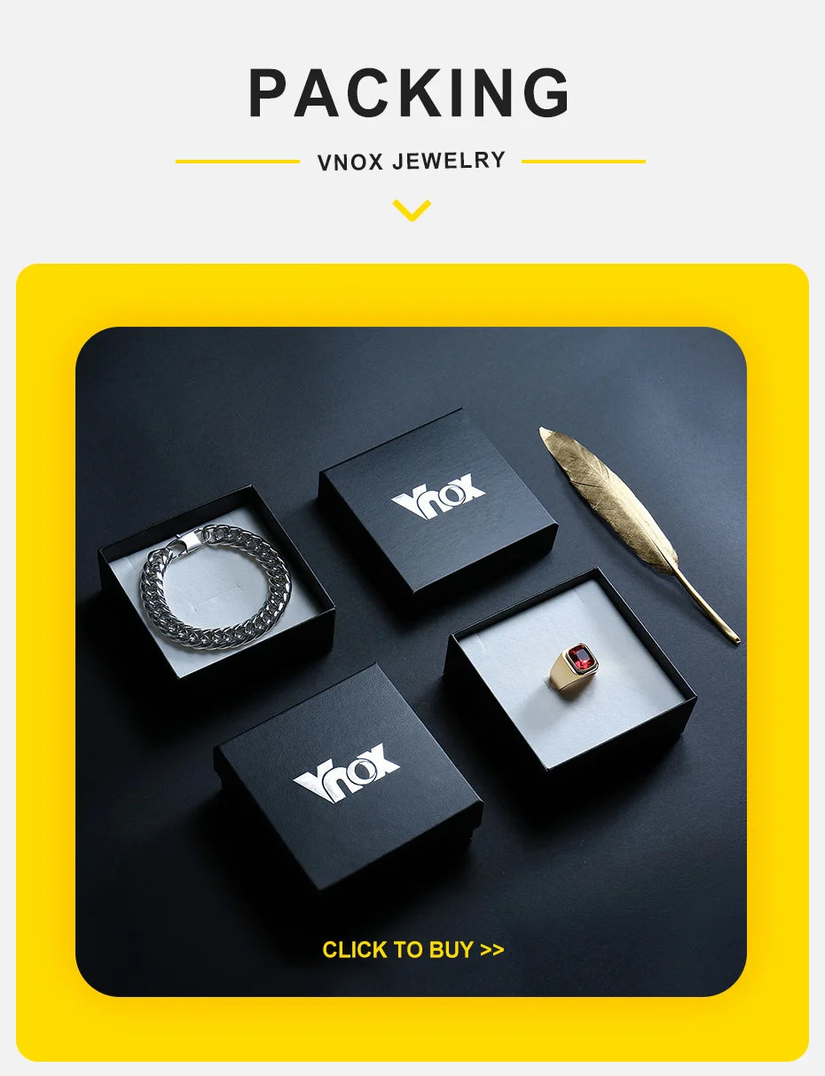 Vnox Stylish Black Dog Tag Necklaces for Men Women with Cubic Zirconia Stone, Stainless Steel Square Pendant Collar Gift