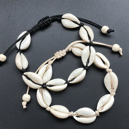 Bohemian Trendy Artificial Seashell Handmade Bracelet For Women Shell Bracelets Beaded Strand Bracelet Charm Jewelry Gift