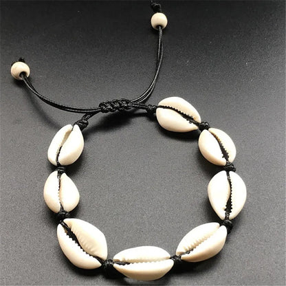 Bohemian Trendy Artificial Seashell Handmade Bracelet For Women Shell Bracelets Beaded Strand Bracelet Charm Jewelry Gift