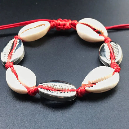 Bohemian Trendy Artificial Seashell Handmade Bracelet For Women Shell Bracelets Beaded Strand Bracelet Charm Jewelry Gift