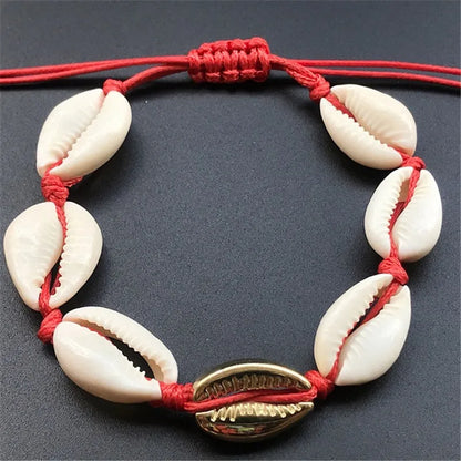 Bohemian Trendy Artificial Seashell Handmade Bracelet For Women Shell Bracelets Beaded Strand Bracelet Charm Jewelry Gift