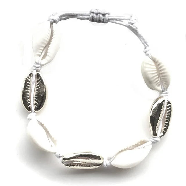 Bohemian Trendy Artificial Seashell Handmade Bracelet For Women Shell Bracelets Beaded Strand Bracelet Charm Jewelry Gift