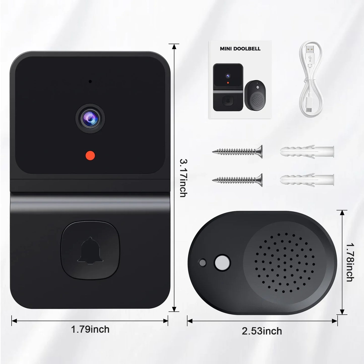 Xiaomi Wireless Doorbell WiFi Outdoor HD Camera Security Door Bell Night Vision Video Intercom Voice Change For Home