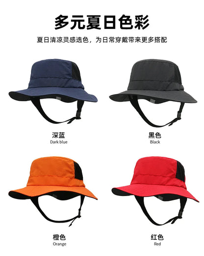 UPF50+ surf hat Spring and summer new outdoor surfing fisherman hat men surf cap women cool breathable sun surf hat