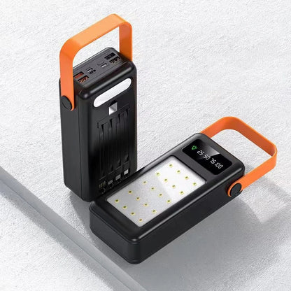 Xiaomi Power Bank 100000mAh Large Capacity Power Bank Outdoor with Camping Light Detachable Wire Solar Power Dormitory Battery