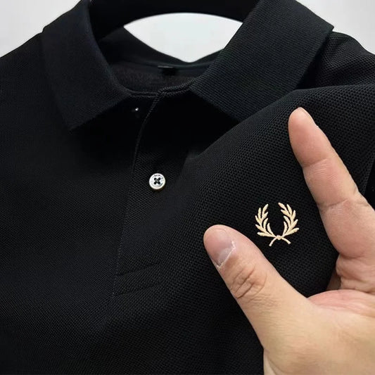 2025 Hot Selling Summer New Embroidered Men's Leisure POLO Shirt High Quality Breathable Brand 100% Cotton Short sleeved Shirt