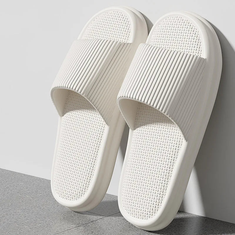 New Men's Solid EVA Slides, Non Slip Quick-drying Open Toe Slippers For Indoor Walking And Bathroom Shower men slippers shoes