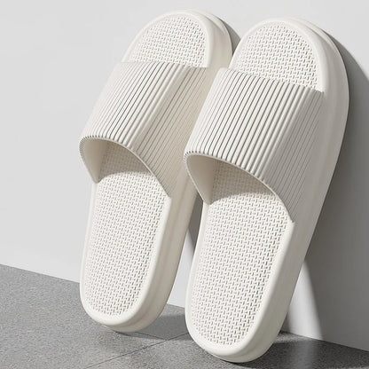 New Men's Solid EVA Slides, Non Slip Quick-drying Open Toe Slippers For Indoor Walking And Bathroom Shower men slippers shoes