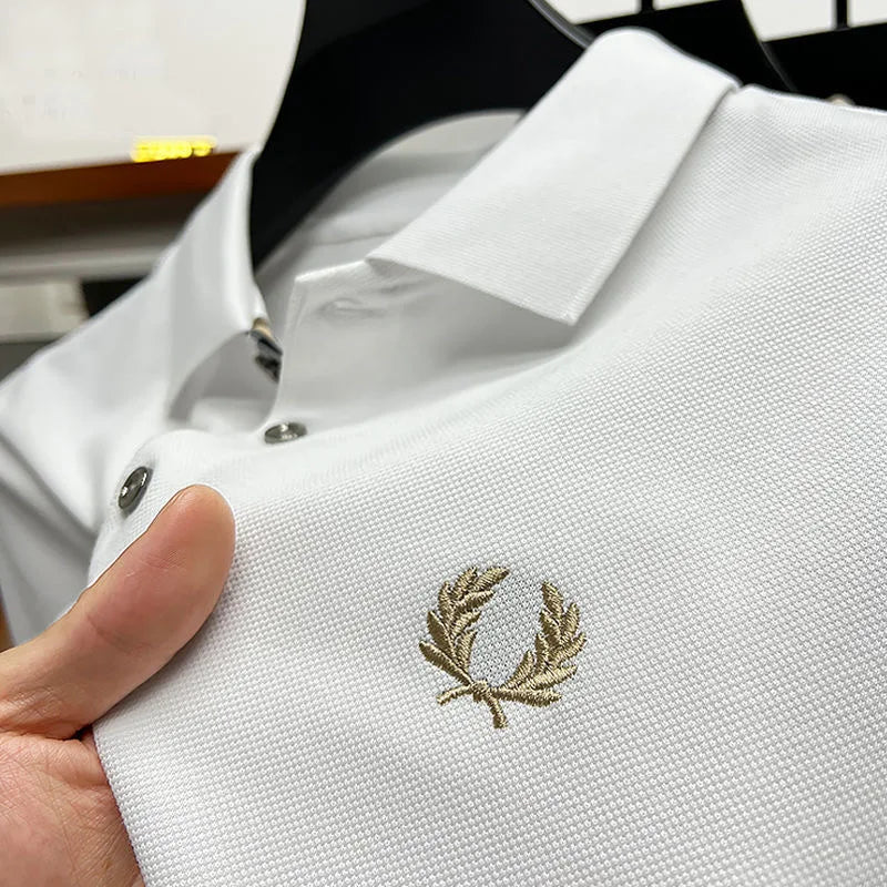 2025 Hot Selling Summer New Embroidered Men's Leisure POLO Shirt High Quality Breathable Brand 100% Cotton Short sleeved Shirt