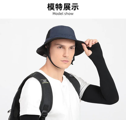 UPF50+ surf hat Spring and summer new outdoor surfing fisherman hat men surf cap women cool breathable sun surf hat
