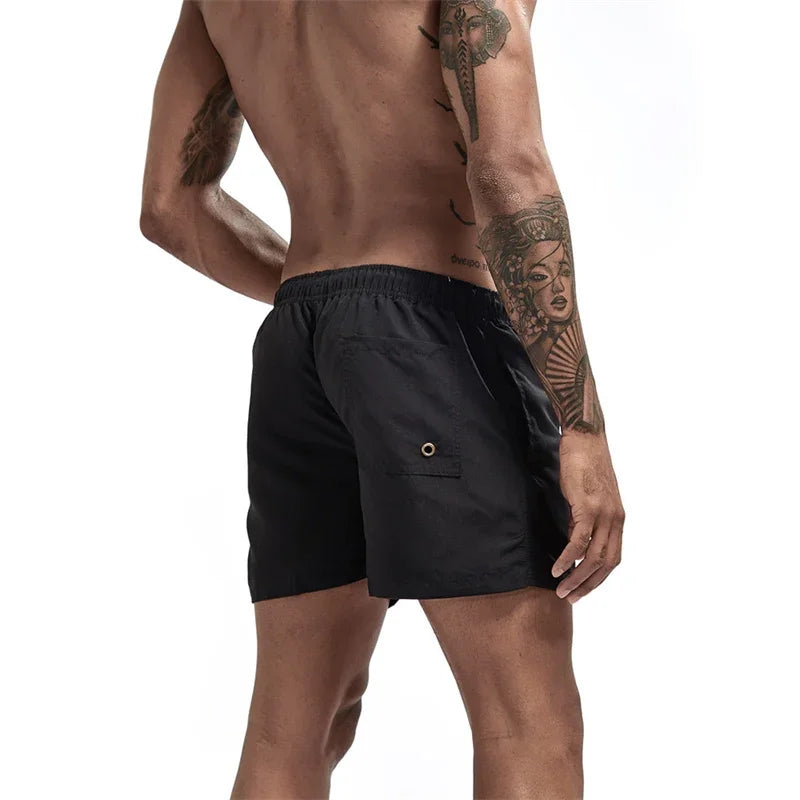 Mens Swim Trunks with Pockets Mesh Liner Summer Casual Beach Board Shorts Quick Dry Swimming Bathing Suit Swimsuit Swimwear