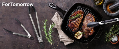 Silicone BBQ Grilling Tongs Kitchen Cooking Salad Bread Serving Tong Non-Stick Barbecue Clip Clamp Stainless Steel Tools Gadgets