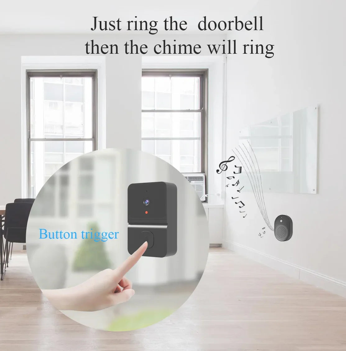 Xiaomi Wireless Doorbell WiFi Outdoor HD Camera Security Door Bell Night Vision Video Intercom Voice Change For Home