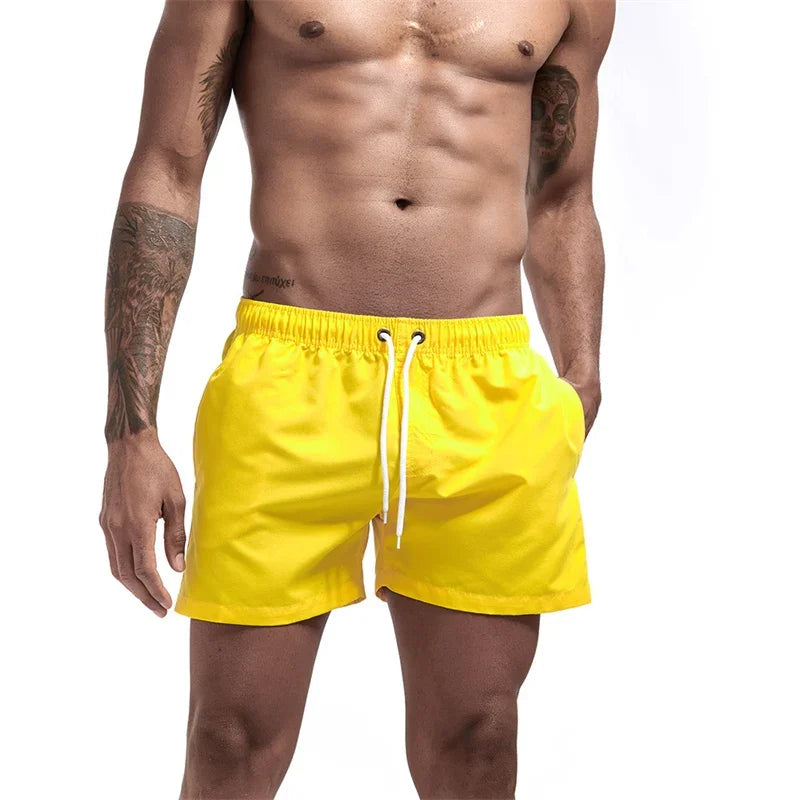 Mens Swim Trunks with Pockets Mesh Liner Summer Casual Beach Board Shorts Quick Dry Swimming Bathing Suit Swimsuit Swimwear