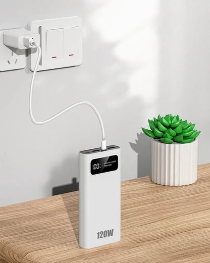 200000mAh Power Bank 120W Super Fast Charging Battery High Capacity Digital Display Power Bank For Iphone  Samsung Xiaomi Huawei