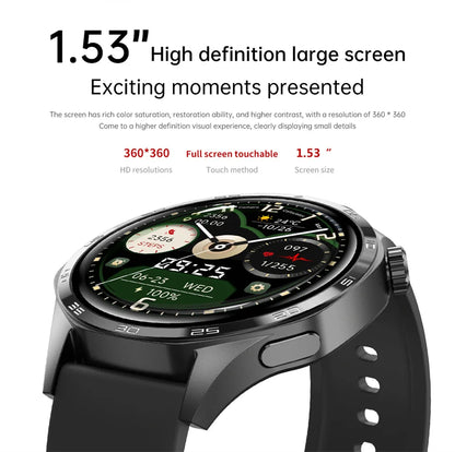 For HUAWEI GT5 Pro GPS NFC Smart Watch Men 360*360 AMOLED Screen Heart rate Bluetooth Call IP67 Waterproof Man Smartwatch 2024