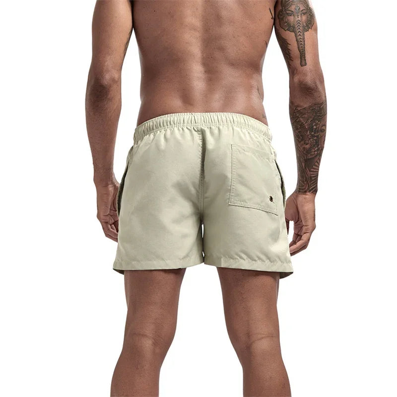 Mens Swim Trunks with Pockets Mesh Liner Summer Casual Beach Board Shorts Quick Dry Swimming Bathing Suit Swimsuit Swimwear