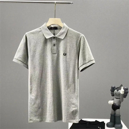 2025 Hot Selling Summer New Embroidered Men's Leisure POLO Shirt High Quality Breathable Brand 100% Cotton Short sleeved Shirt