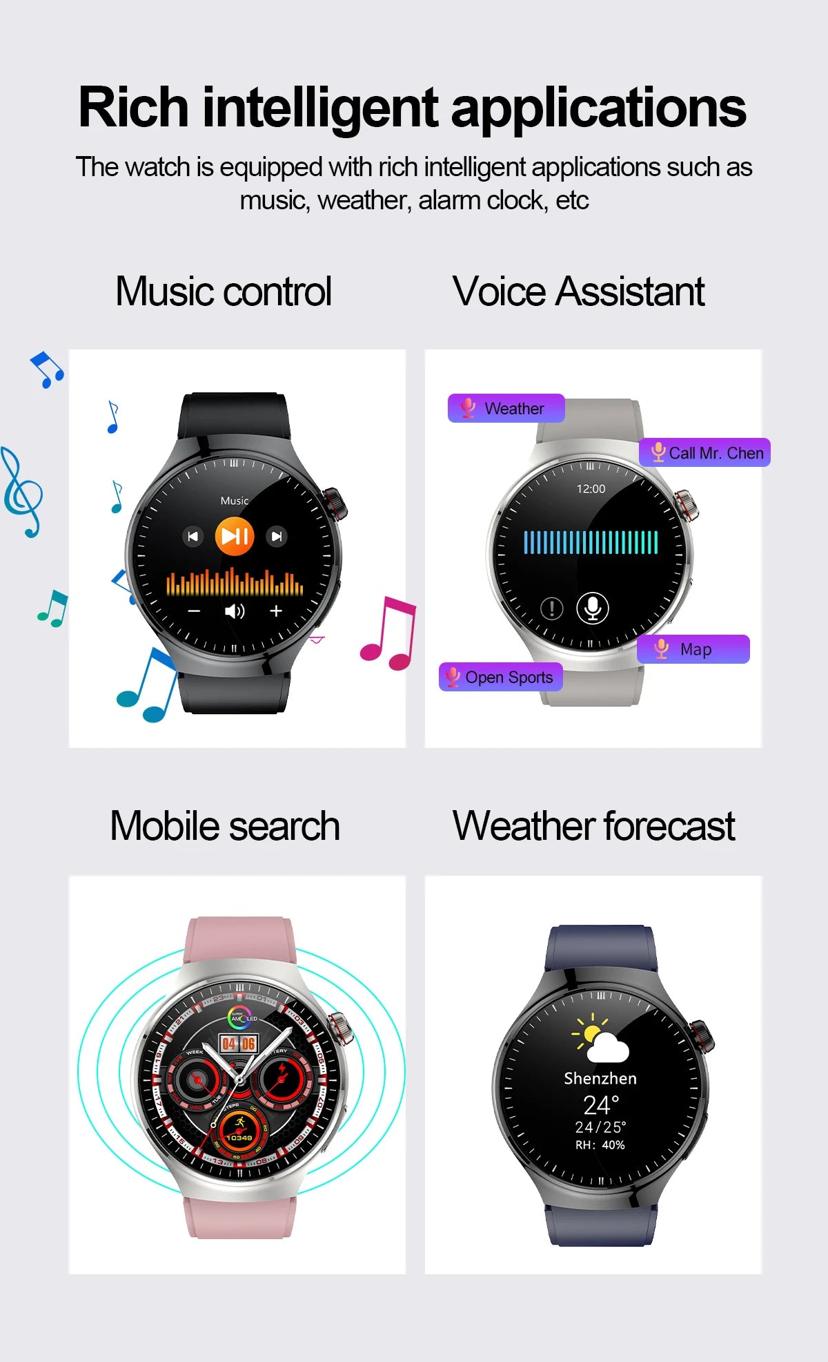 2024 New Medical Grade Smart Watch Blood Sugar Blood Lipid Uric Acid ECG+PPG Body Temperature Bluetooth Call Health Smartwatch