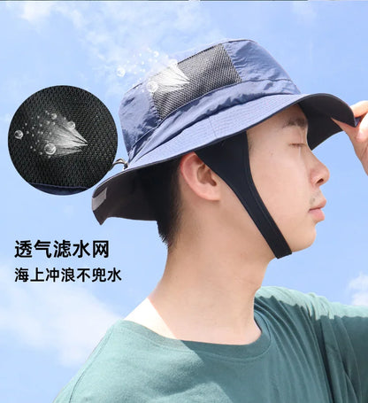 UPF50+ surf hat Spring and summer new outdoor surfing fisherman hat men surf cap women cool breathable sun surf hat