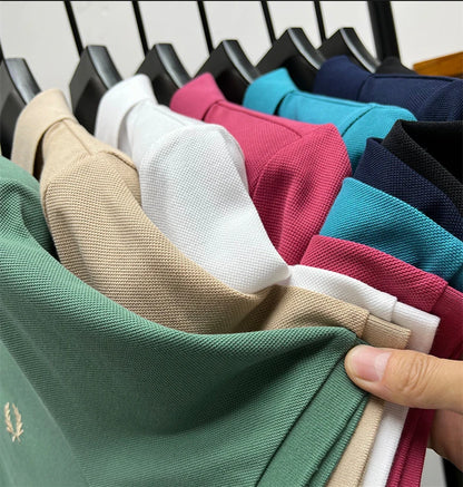 2025 Hot Selling Summer New Embroidered Men's Leisure POLO Shirt High Quality Breathable Brand 100% Cotton Short sleeved Shirt