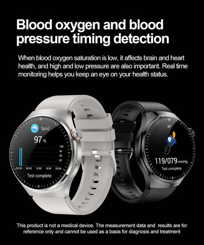 2024 New Medical Grade Smart Watch Blood Sugar Blood Lipid Uric Acid ECG+PPG Body Temperature Bluetooth Call Health Smartwatch