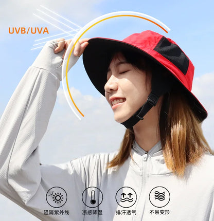 UPF50+ surf hat Spring and summer new outdoor surfing fisherman hat men surf cap women cool breathable sun surf hat