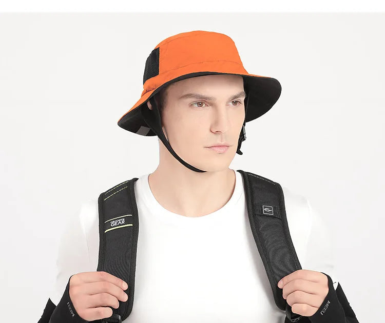 UPF50+ surf hat Spring and summer new outdoor surfing fisherman hat men surf cap women cool breathable sun surf hat