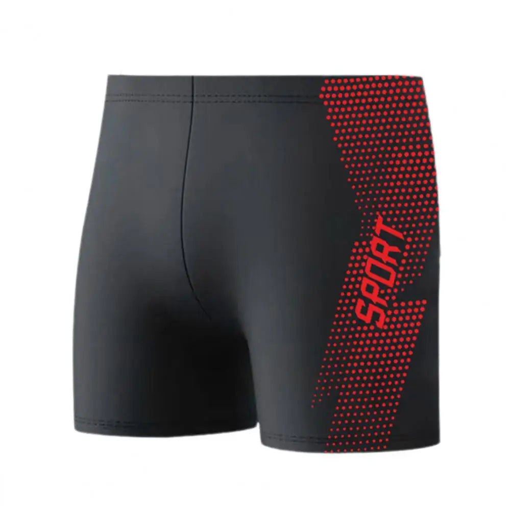 Quick-drying Swimming Trunks Men's Quick Dry High Waist Swimming Trunks with Slim Fit Printed Design for Summer Beach Shorts