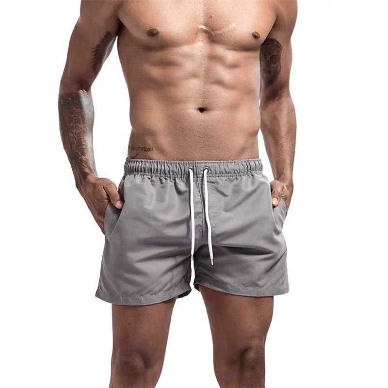 Mens Swim Trunks with Pockets Mesh Liner Summer Casual Beach Board Shorts Quick Dry Swimming Bathing Suit Swimsuit Swimwear