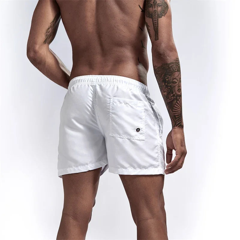 Mens Swim Trunks with Pockets Mesh Liner Summer Casual Beach Board Shorts Quick Dry Swimming Bathing Suit Swimsuit Swimwear