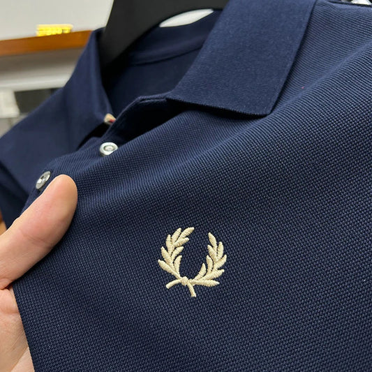 2025 Hot Selling Summer New Embroidered Men's Leisure POLO Shirt High Quality Breathable Brand 100% Cotton Short sleeved Shirt