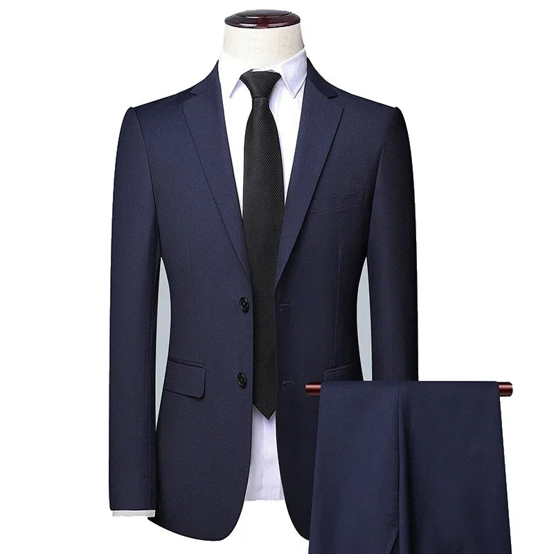Men Suits Wedding Elegant 3 Pieces Groom's 2 Set High Quality 2024 Blazers Jackets Vest Pants Party Luxury Formal Clothing