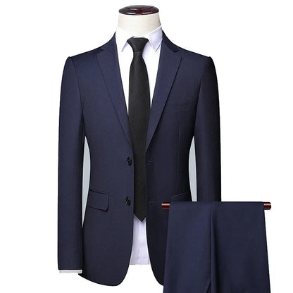 Men Suits Wedding Elegant 3 Pieces Groom's 2 Set High Quality 2024 Blazers Jackets Vest Pants Party Luxury Formal Clothing