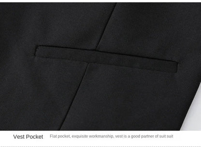 Men Suits Wedding Elegant 3 Pieces Groom's 2 Set High Quality 2024 Blazers Jackets Vest Pants Party Luxury Formal Clothing