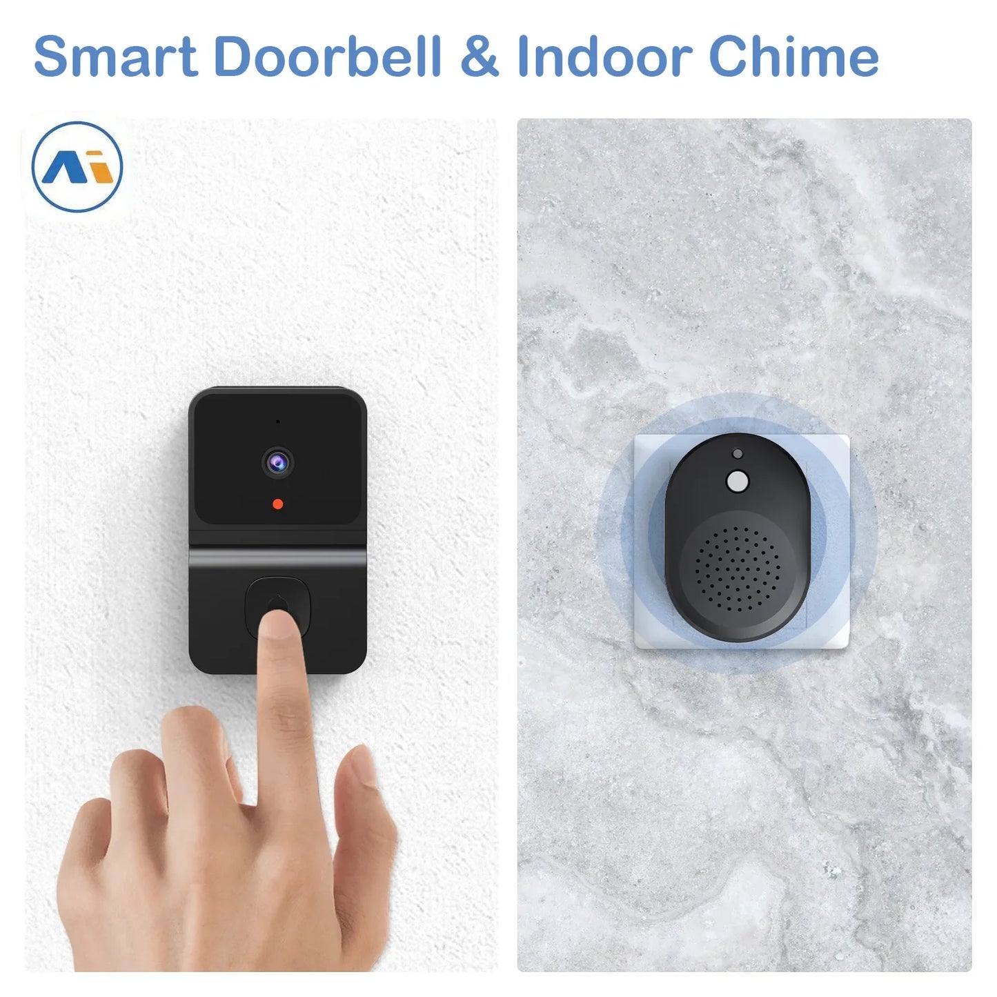 Xiaomi Wireless Doorbell WiFi Outdoor HD Camera Security Door Bell Night Vision Video Intercom Voice Change For Home