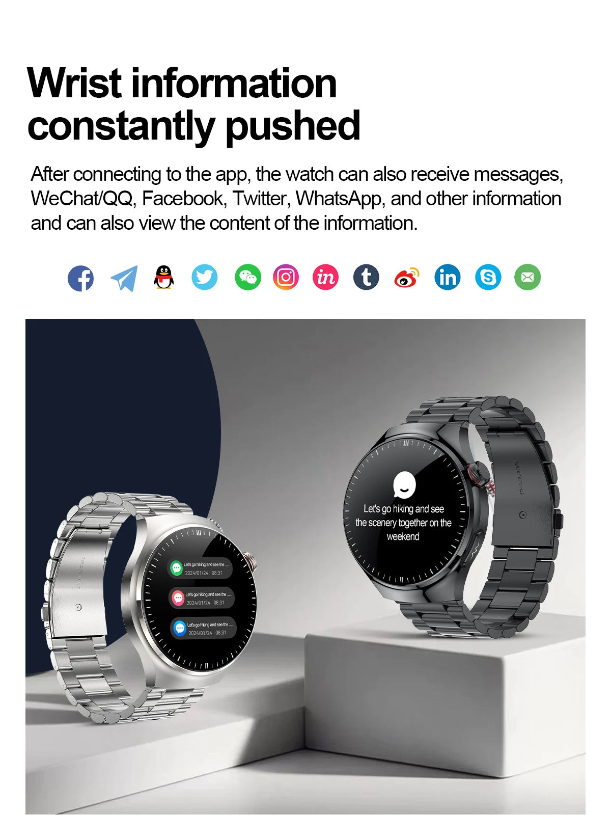 2024 New Medical Grade Smart Watch Blood Sugar Blood Lipid Uric Acid ECG+PPG Body Temperature Bluetooth Call Health Smartwatch