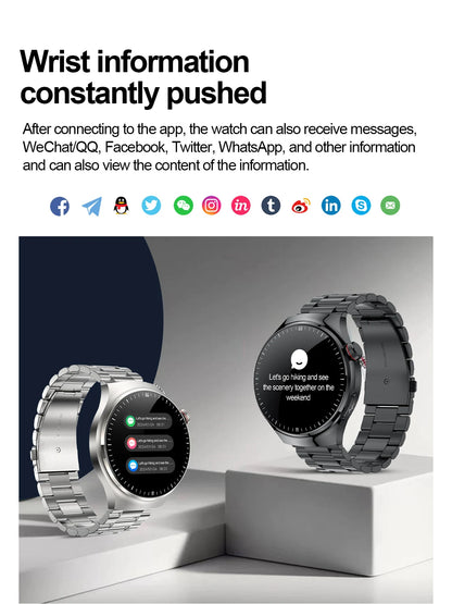 2024 New Medical Grade Smart Watch Blood Sugar Blood Lipid Uric Acid ECG+PPG Body Temperature Bluetooth Call Health Smartwatch