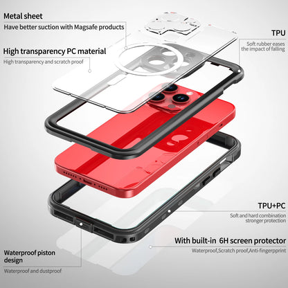 Shellbox hot sales 360 full coverage shockproof dustproof IP68 professional waterproof phone case for iPhone15pro 13 14promax 15