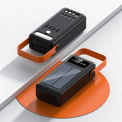 Xiaomi Power Bank 100000mAh Large Capacity Power Bank Outdoor with Camping Light Detachable Wire Solar Power Dormitory Battery