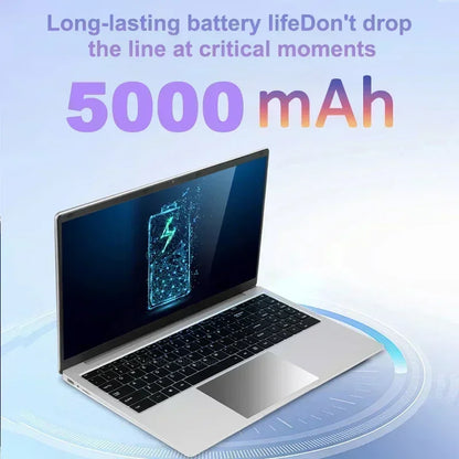 NEW 15.6" Ultra Slim Laptop 16GB RAM 2TB SSD Intel N3700 Notebook Gamer Windows11 Pro 1920*1080 Display Office Study Computer PC