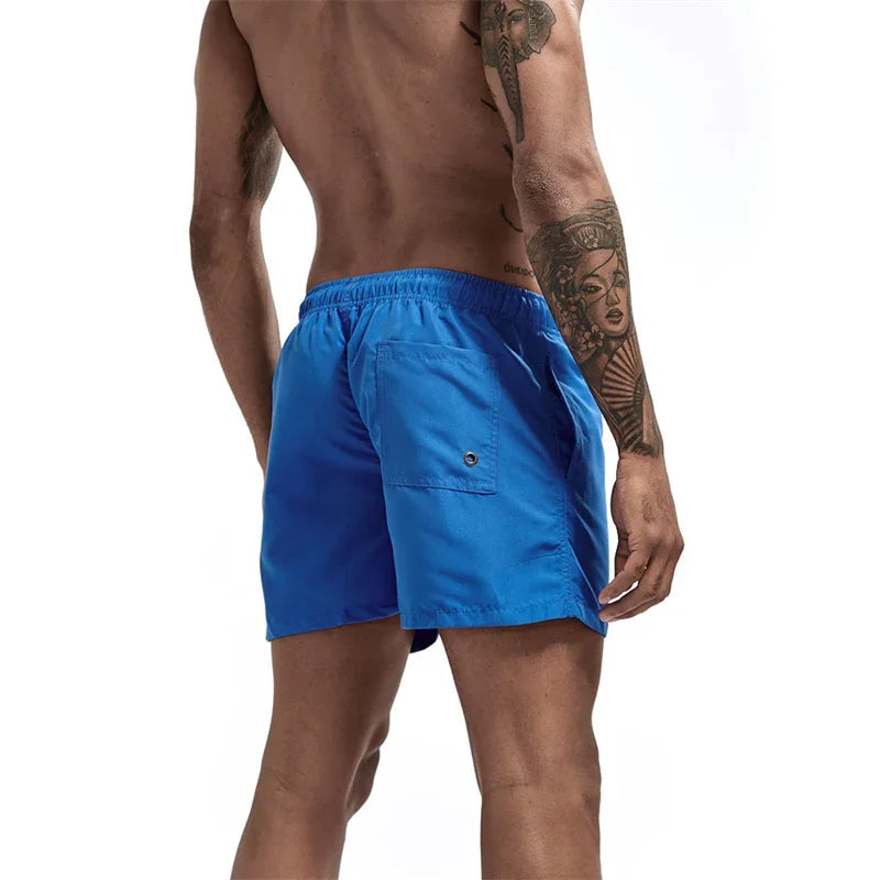 Mens Swim Trunks with Pockets Mesh Liner Summer Casual Beach Board Shorts Quick Dry Swimming Bathing Suit Swimsuit Swimwear