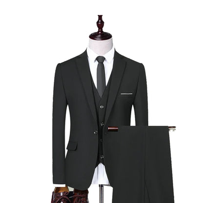 Men Suits Wedding Elegant 3 Pieces Groom's 2 Set High Quality 2024 Blazers Jackets Vest Pants Party Luxury Formal Clothing