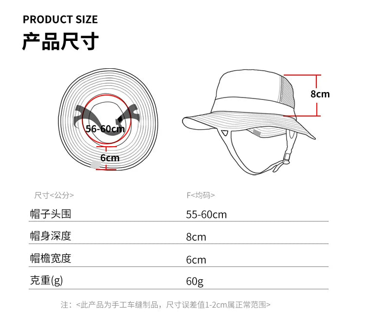 UPF50+ surf hat Spring and summer new outdoor surfing fisherman hat men surf cap women cool breathable sun surf hat